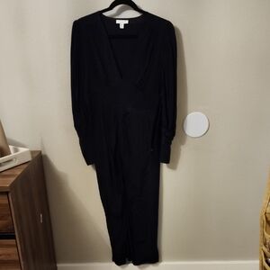 Topshop Black Midi Dress